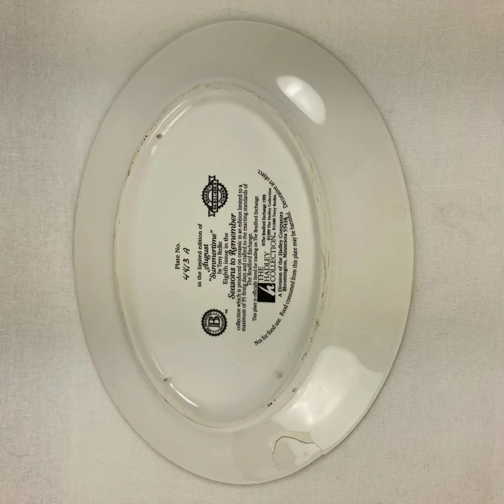 The Bradford Exchange Scenic Wall Plate — Summertime - Seasons To Remember 1999